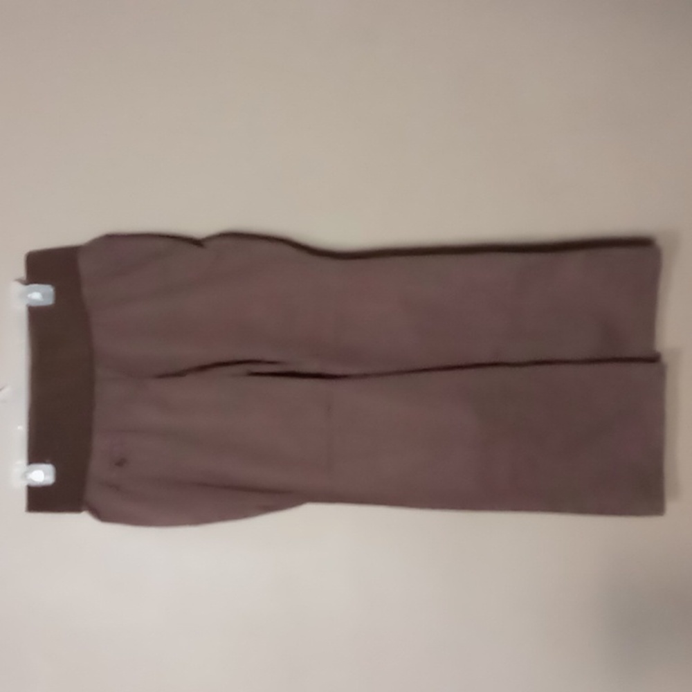 Liz Lange Maternity Brown Pin Striped Trouser Pants Size 4